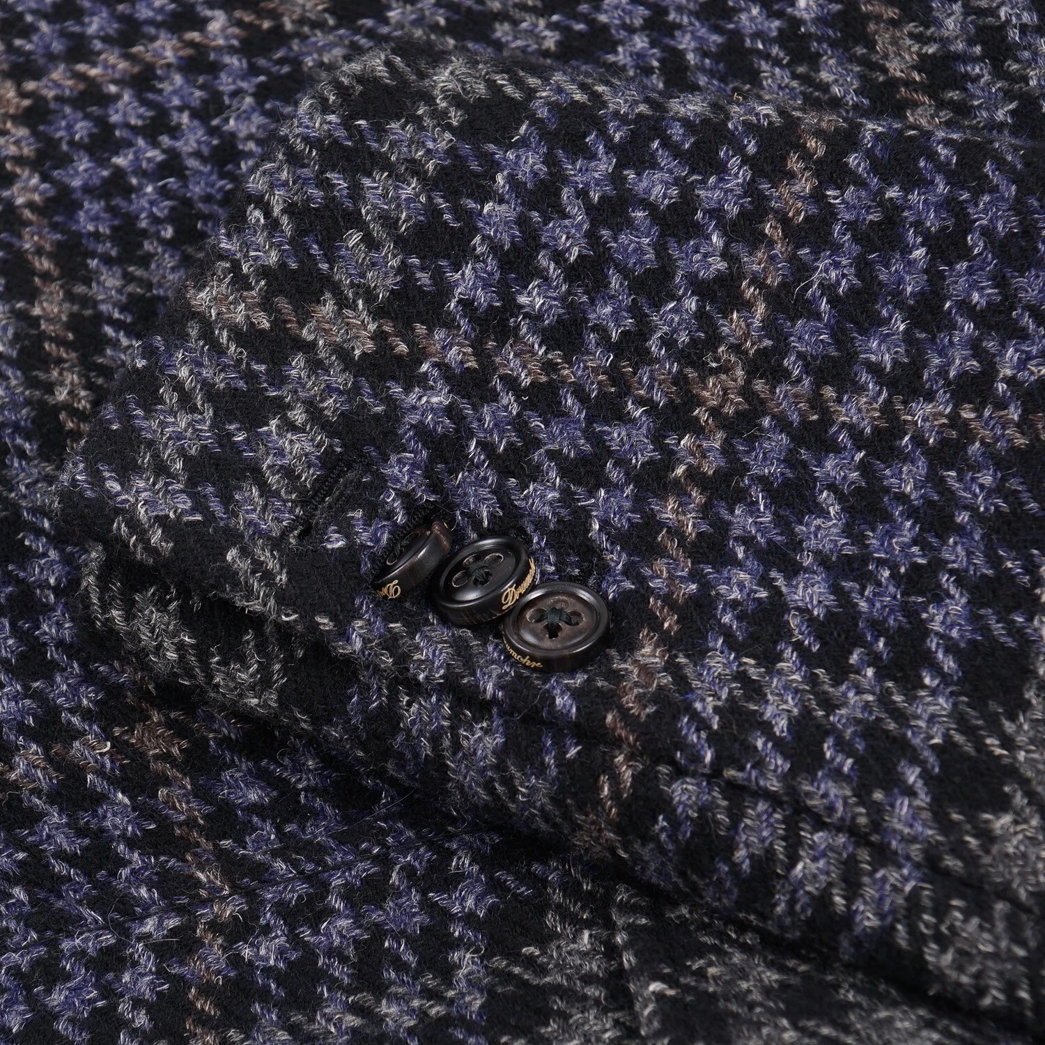 Drumohr Gray-Blue Layered Plaid Wool Overcoat 40R (Eu 50) Outer Coat NWT image 5