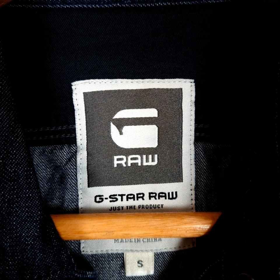 G-STAR ARC 3D SHIRT L/S Men's Shirt Size S Denim Regular Fit Navy Blue Western - Image 4 of 4