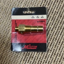 Milton Tank Check Valve Male Max PSI 450 PSI Inlet Diameter 0.5 in Model# s-1091