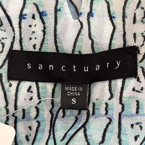 Sanctuary Dress Size 8 Waterfall Print Strappy V-Neck Elastic Waist Lined Draped - Picture 10 of 13