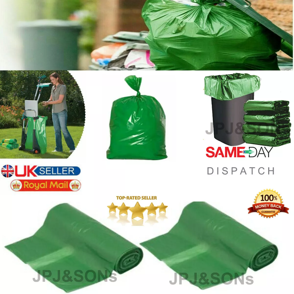 80 Ltr Extra Strength Garbage Bags Easy Pick Ctn/200 - Disposable King