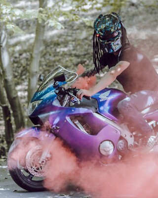 TOP PREDATOR MOTORCYCLE HELMET FIRE STYLE (DOT & ECE  display picture 3