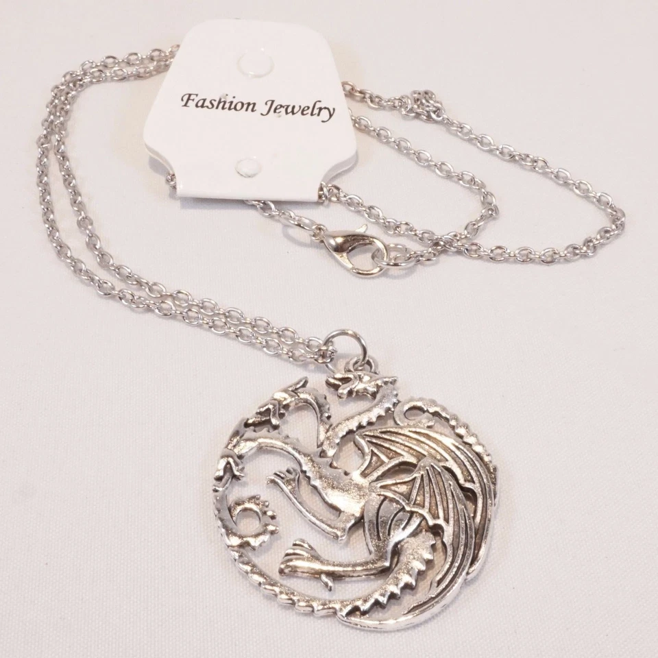 GOT GAME OF THRONES House Targaryen Dragon Pendant Necklace cosplay