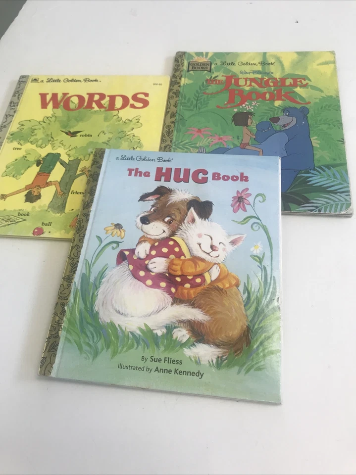 Golden Books Set of Three The Jungle Book Hug Book & Words 1101 - Image 2 of 4