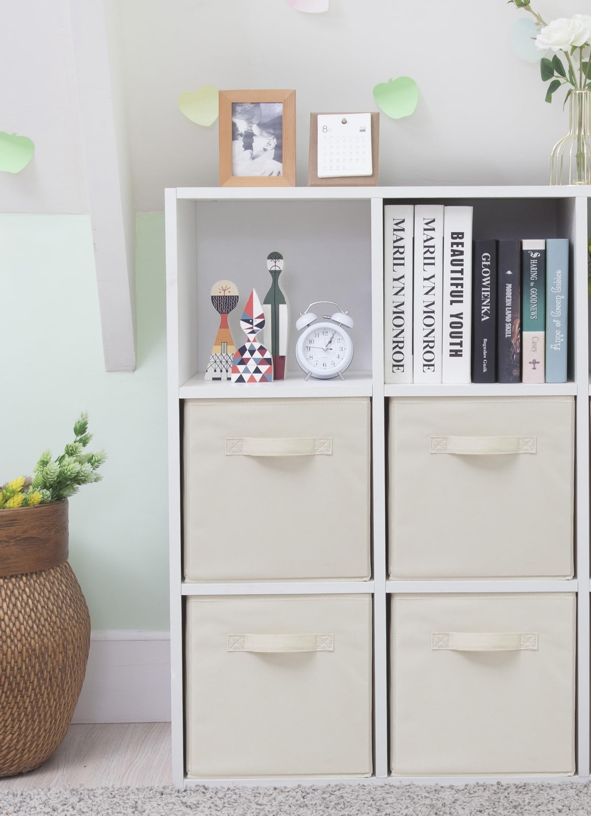 11-Inch Fabric Storage Cubes, Set of 4 Foldable Bins for Organizing