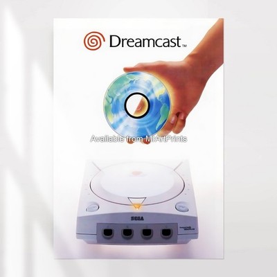 Sega Dreamcast Konsole Poster Retro Spiel Werbung Werbung Kunst A4 A3 A2 A1 XL