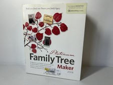 Platinum Family Tree Maker 2008 PC CD-ROM Software Ancestry Genealogy Kit