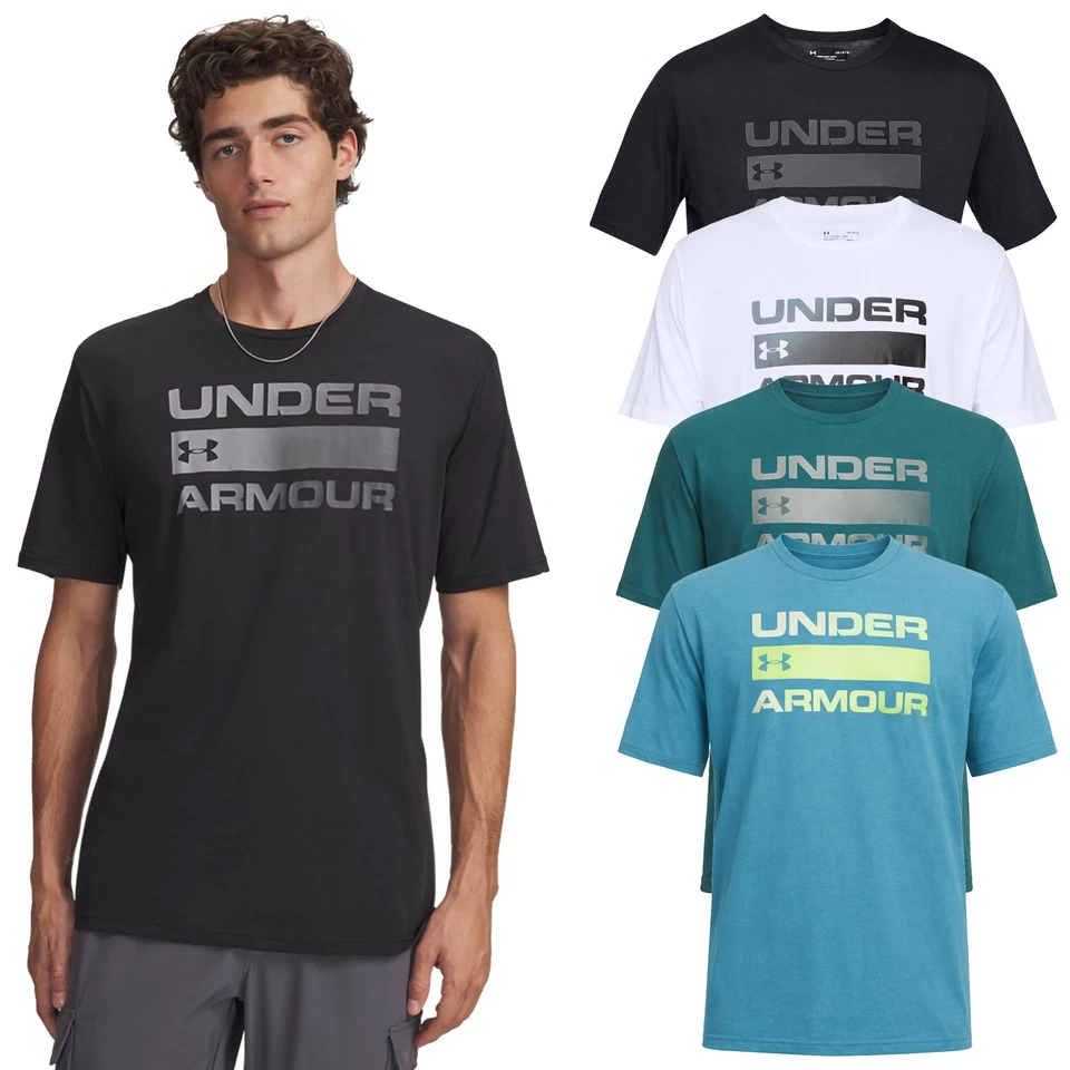 Under Armour Herren T-Shirt Team Issue Workmark Kurzarm Performance Schwarz - Bild 1 von 1