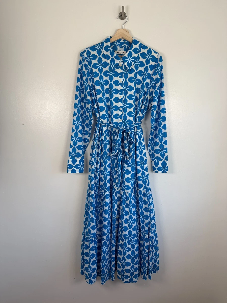 chinese dress ladies Cinq à Sept Kyla Long Sleeve Midi Shirtdress in Navy at Nordstrom, Size 4 main image 0