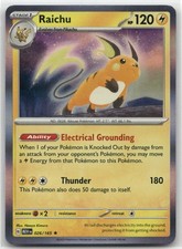 Raichu Pokemon Rare Holofoil SV: Scarlet & Violet 151 MEW 026/165  NM