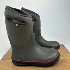 New Big Kids Bogs Classic Tall Dark Gray Waterproof Winter Boots Size 5 Y