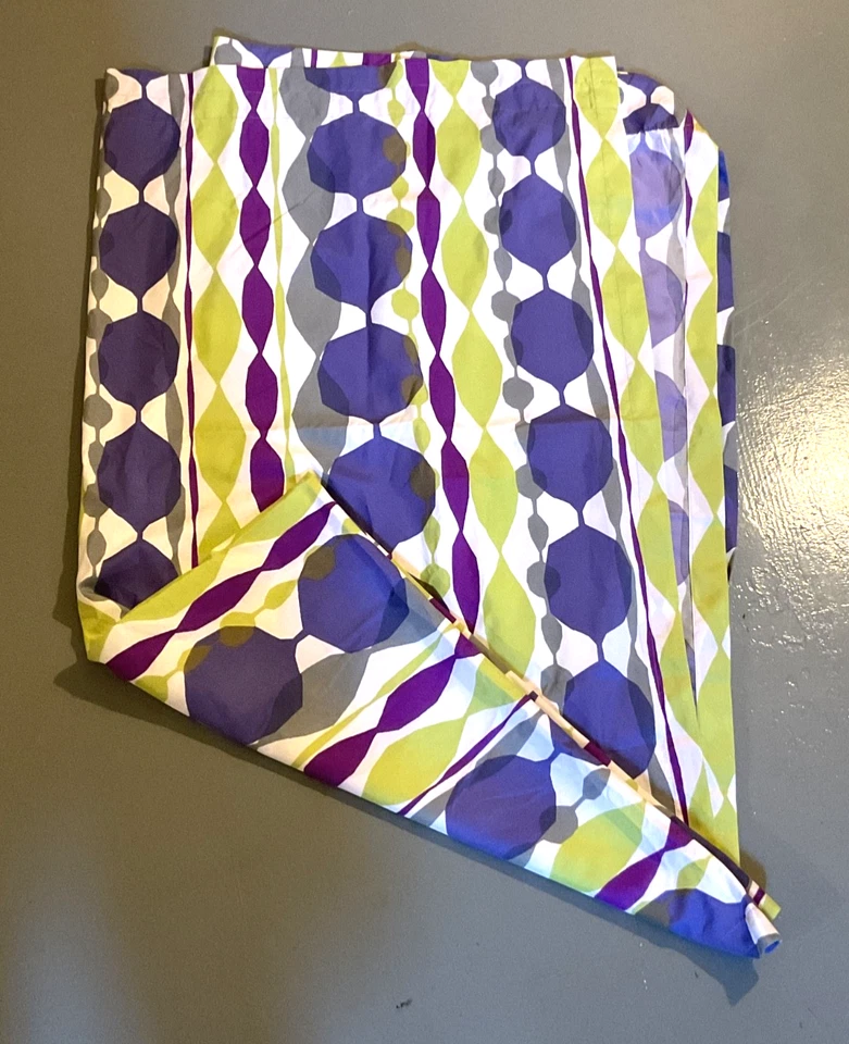 1 Crayola Sis Covers BeJeweled Rod Pocket Window Curtain Panel Purple Lime Green - Image 4 of 4