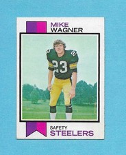 1973 Topps Football #246 Mike Wagner ROOKIE card Pittsburgh Steelers star EXMT. rookie card picture