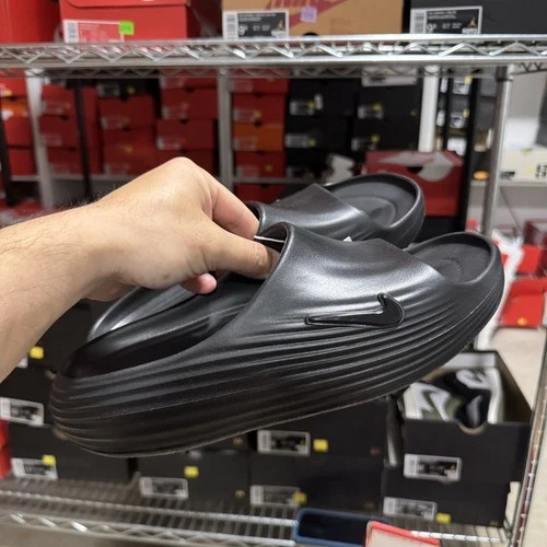 Size 12 - Nike ReactX Rejuven8 Men's Slides Black HV4479（No Lid）