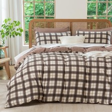 Buffalo Plaid Comforter Set King 3 Pieces Soft Cute Plaid Bedding Comforter L...