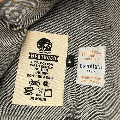 Hebtroco Lucky13 Selvedge Denim Jacket Men's Medium Navy image 7