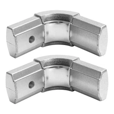 Pair 90 Degree Aluminum Tarp Arm Corner Joint For Dump Truck Tarp System Silver