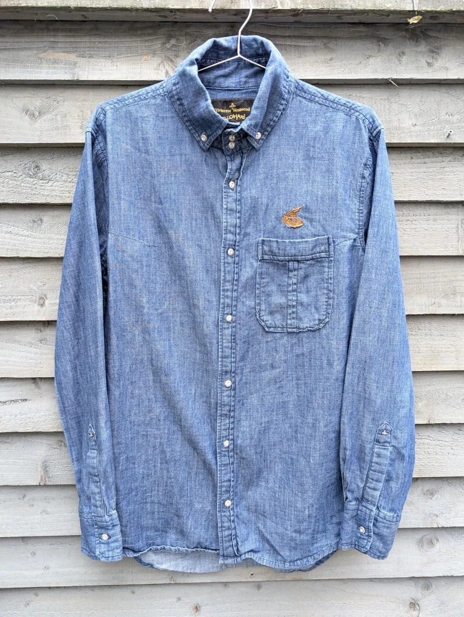 Vivienne Westwood Denim Casual Button-Down Shirts for Men for sale