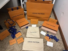 Louis Vuitton Wallet Box &  Dust Bag Only Empty Genuine Slide Drawer Card 9x6x2