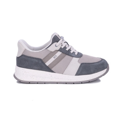 Drew Men s Connor Orthotic Comfort Sneaker Gray Suede Combo 40113