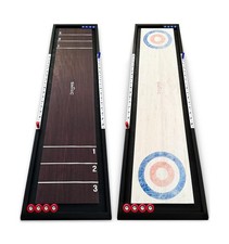 4ft 2-in-1 Premium Shuffleboard and Curling 100 Solid Wood Shuffleboard Table