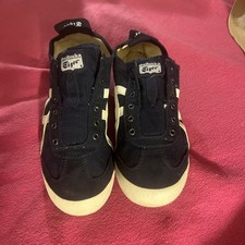 Women  s Onitsuka Tiger Mexico 66 Slip-On shoes in navy and white Size 7