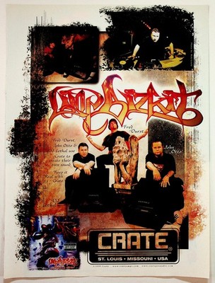 Limp Bizkit 1999 CRATE Audio Equipment Promo Print Fred Durst Nu