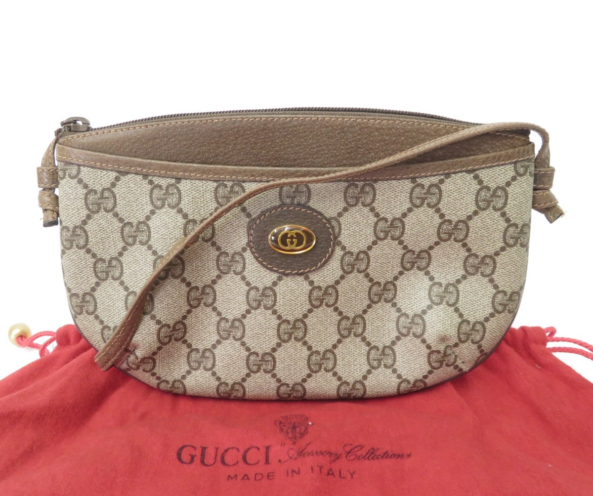 Vintage Gucci GG Supreme PVC Shoulder Messenger Bag Crossbody I