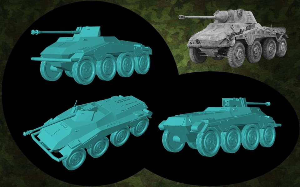 Kit maqueta para montar y pintar - Vehículo militar . Sd.Kfz 234  - 1/72 - Imagen 3 de 3