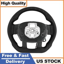 Heated Full Leather Steering Wheel For 2017-2022 Ford F250 F350 Black Stitching Heated Full Leather Steering Wheel For 2017-2022 Ford F250 F350 Black Stitching