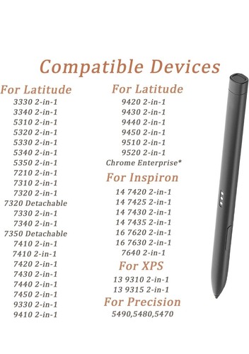 Lápiz delgado recargable compatible con Active Stylus PN5122W para Dell Latitude - Imagen 2 de 6