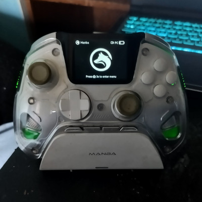 Manba Manba One Wireless Controller White/Clear LED for Switch PC iOS Android