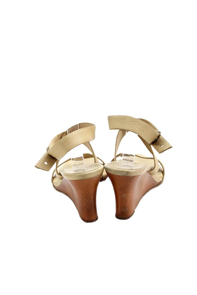 Donna Karan Mujer Puntera Abierta Correa Cordones Cuña Tacones Nude Talla 09 Foto 3 de 4