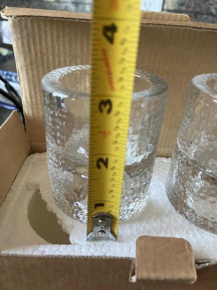 Candelabros Gold Canyon de vidrio martillado Foto 4 de 4