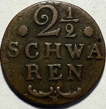 German States - BREMEN - 2 1/2 Schwaren 1820 - Km-225 - RARE!