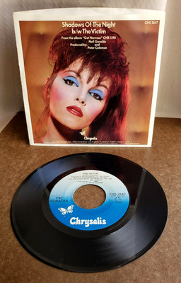PAT BENATAR Shadows Of The Night / The Victim 7'' 45 RPM Chrysalis PS Pic Sleeve!