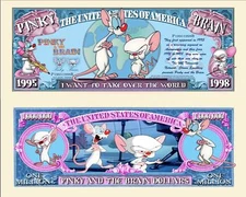 OUR PINKY AND THE BRAIN DOLLAR BILL (WITH PROTECTIVE SLEEVE)