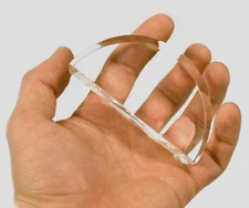 Eisco Labs Acrylic Semicircular Block, 3 1/2"x15/16" (90x25mm)