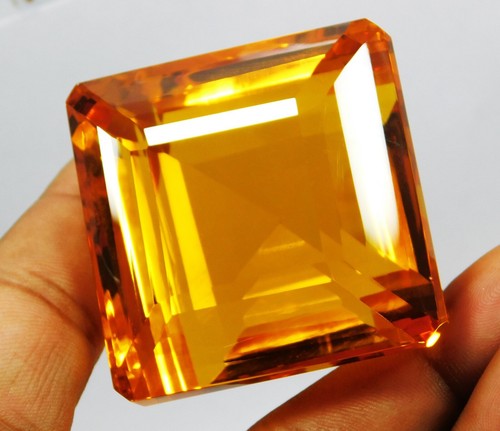 Natural 566.50 Ct Brazilian golden Topaz Radiant Cut Loose Gemstone Certified - Picture 2 of 8