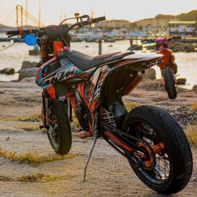 1x FAR FLEXI 7699 CA Lenkerspiegel Rückspiegel Spiegel Enduro Supermoto CARBON