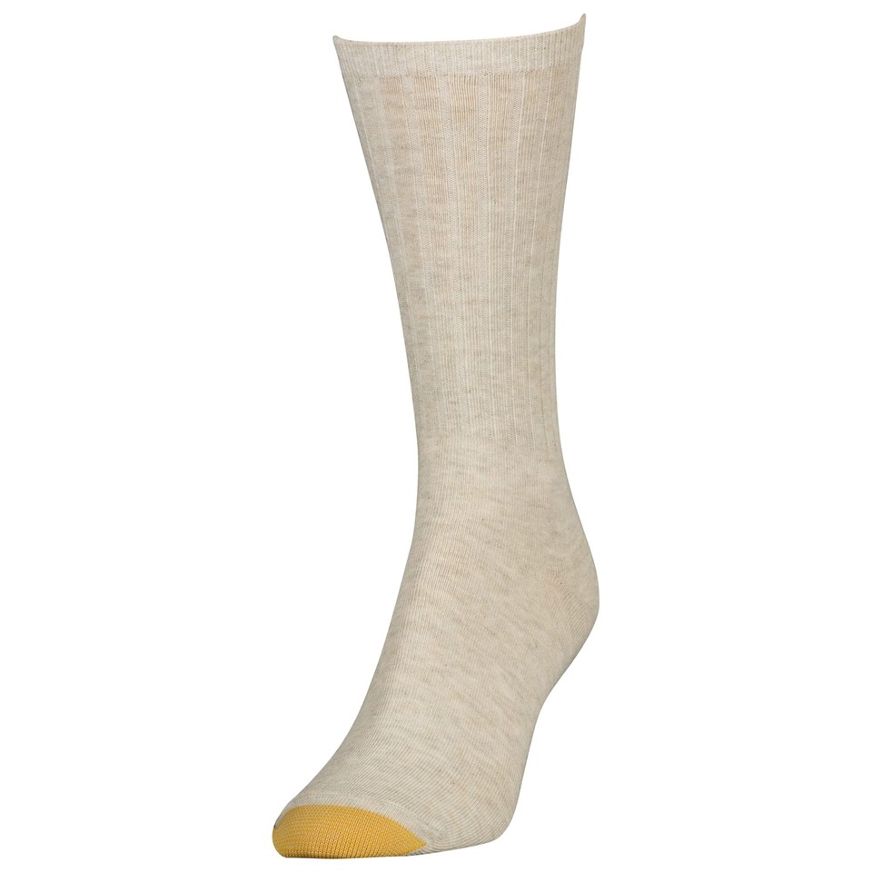 womens Casual Ribbed Crew Socks, 6 Pairs Socks, Bark/Khaki/Oatmeal