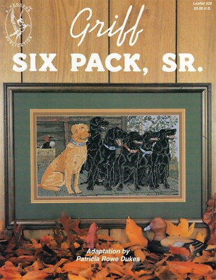 Six Pack, SR cross stitch leaflet from the art work of George Griffith