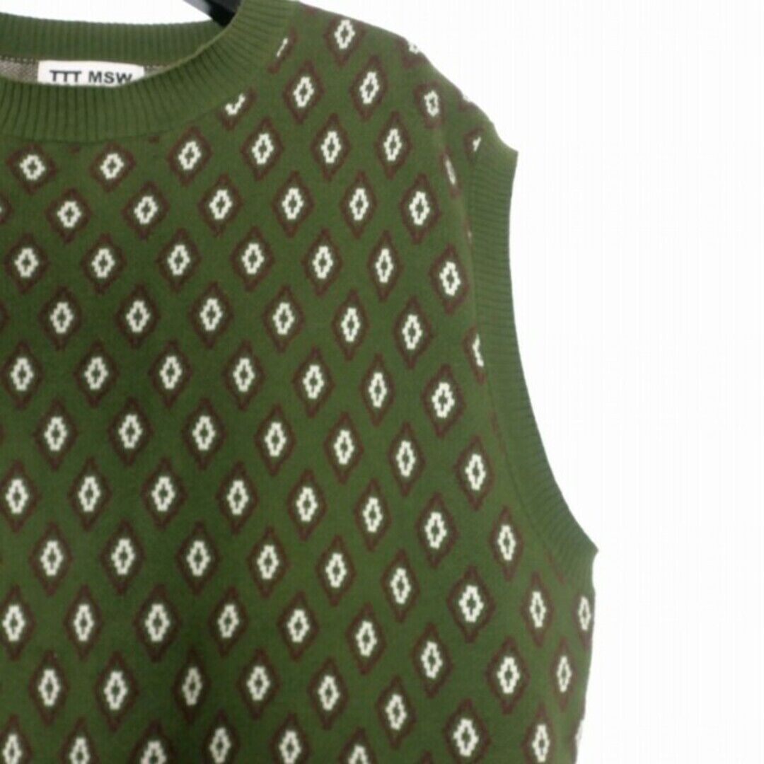 TTT_MSW Tee Modern Streetwear 23SS Diamond Knit Polo Vest TTT_MSW Tee Modern Streetwear 23SS Diamond Knit Polo Vest
