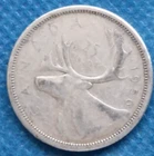 1956 Elizabeth II 80% Silver 25 Cent Canadian Quarter Struck-through Grease