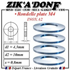 Rondelle plate M4 INOX A2