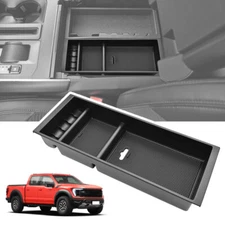 Car Center Console Storage Box Armrest Tray Fit Ford F-150 2021-2025 Accessories