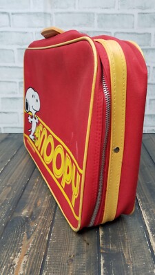 SNOOPY　Aviva 日本製　ショルダー　©️　ヴィンテージ　ウッドストック Vintage Snoopy Woodstock Peanuts RED Suitcase Overnight Bag Tote