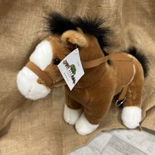 Auswella Plush uswella Plush 17" Brown and White Pony- Plush Stuffed Animal