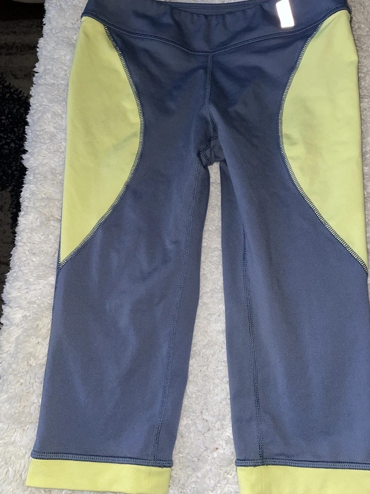 Zella Girl Sz. 14 Gray & Yellow Yoga Crop Pants. Cute, Comfortable  - Image 4 of 4