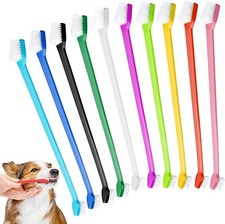 10 PCS Dog Toothbrush Set Dual Headed Soft Toothbrush Dental Hygiene For Pets
